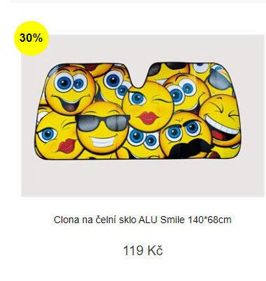 Clona na čelní sklo ALU Smile 140*68cm