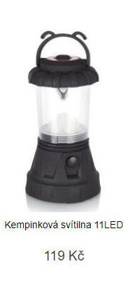 Kempinková svítilna 11LED
