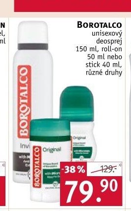BOROTALCO unisexový deosprej