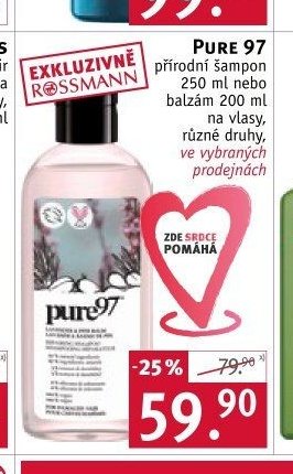 Pure 97 přírodní šampon nebo balzám