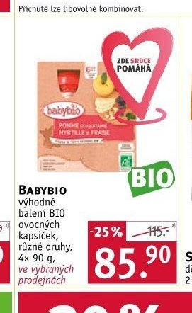 Babybio ovocné kapsičky