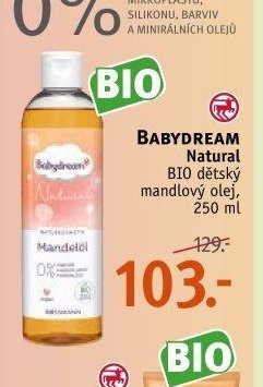 Babydream Natural BIO dětský mandlový olej