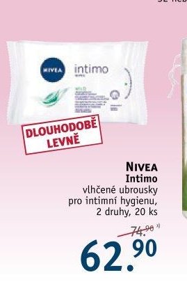 NIVEA Intimo vlhčené ubrousky pro intimní hygienu