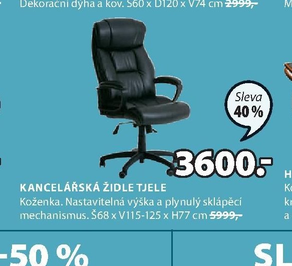 KANCELÁŘSKÁ ŽIDLE TJELE