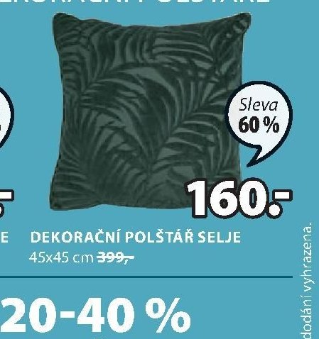 DEKORAČNÍ POLŠTÁŘ SELJE