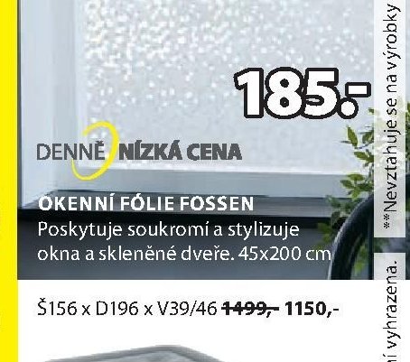 OKENNÍ FÓLIE FOSSEN