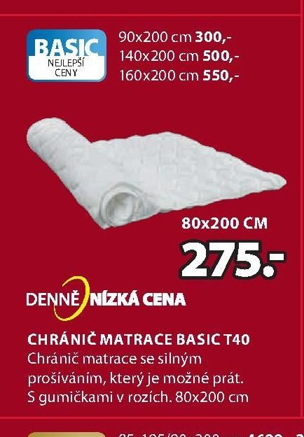 Chránič matrace BASIC T40