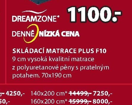 Skládací matrace PLUS F10