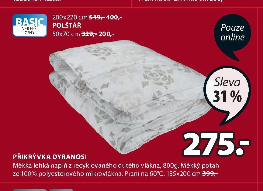 PŘIKRÝVKA DYRANOSI