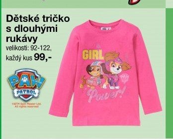Dětské tričko s dlouhými rukávy