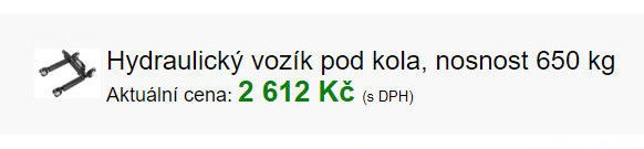 Hydraulický vozík pod kola