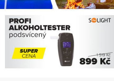 Profi alkoholtester podsvícený