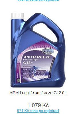 MPM Longlife antifreeze G12 5L