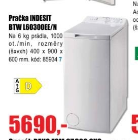 Pračka INDESIT BTW L60300EE/N