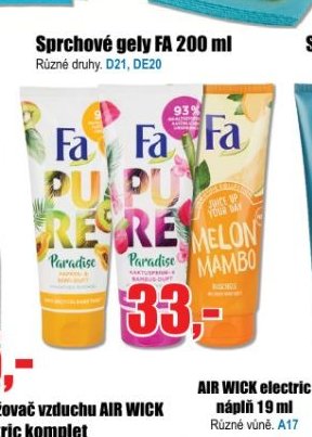 Sprchové gely FA 200 ml