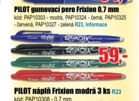 PILOT gumovací pero Frixion 0,7 mm