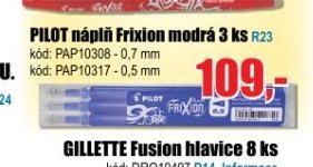 PILOT náplň Frixion modrá 3 ks