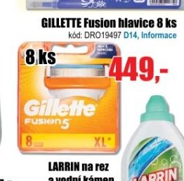 GILLETTE Fusion hlavice 8 ks