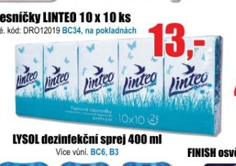 Kapesníčky LINTEO 10 x 10 ks