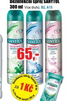 Dezinfekční sprej SANYTOL 300 ml
