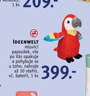 IDEENWELT mluvící papoušek