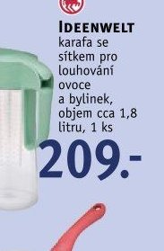 IDEENWELT karafa se sítkem pro louhování ovoce