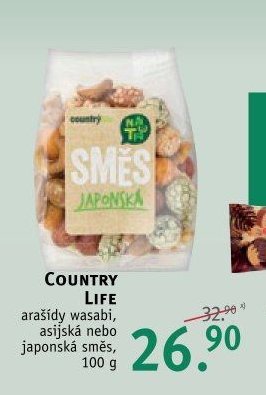 Country Life arašídy wasabi, asijská nebo japonská směs, 100 g