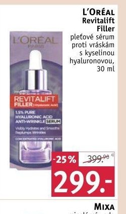 L'ORÉAL Revitalift Filler pleťové sérum