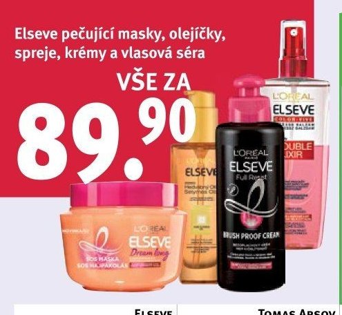 Elseve pečující masky, olejíčky, spreje, krémy a vlasová séra