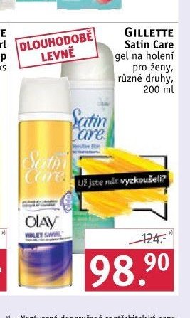 Gillette Satin Care gel na holení
