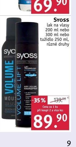 SYOSS lak na vlasy / tužidlo