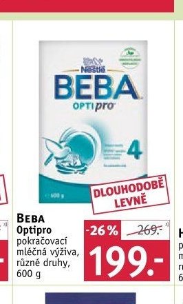 BEBA Optipro pokračovací mléčná výživa, různé druhy, 600 g