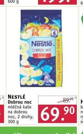 NESTLÉ Dobrou noc mléčná kaše na dobrou noc, 2 druhy, 300 g