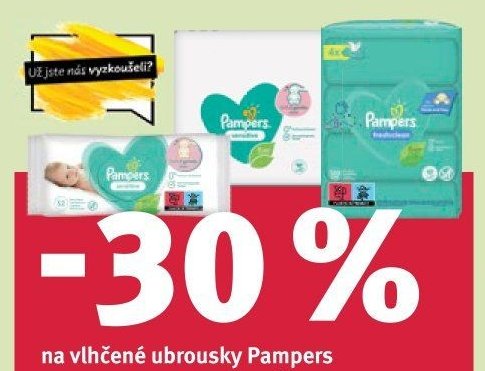 Vlhčené ubrousky Pampers Sensitive a Fresh Clean