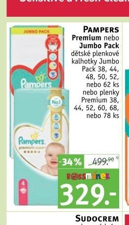 Pampers Premium nebo Jumbo Pack