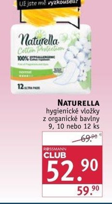NATURELLA hygienické vložky z organické bavlny
