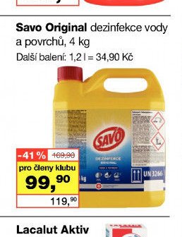 Savo Original dezinfekce vody a povrchů