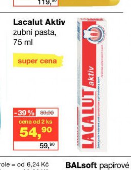 Lacalut Aktiv zubní pasta
