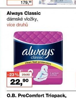 Always Classic dámské vložky
