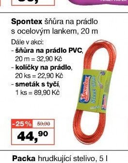 Spontex šňůra na prádlo s ocelovým lankem, 20 m