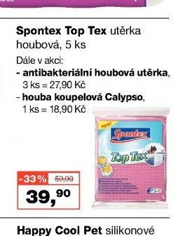 Spontex Top Tex utěrka houbová, 5 ks