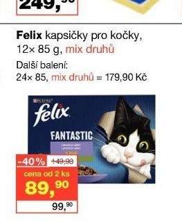 Felix kapsičky pro kočky, 12x 85 g