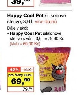 Happy Cool Pet silikonové stelivo, 3,6 l