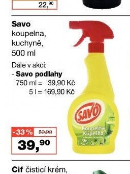 Savo koupelna, kuchyně