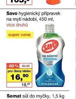 Savo hygienický přípravek na mytí nádobí