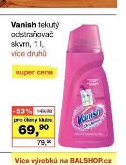 Vanish tekutý odstraňovač skvrn