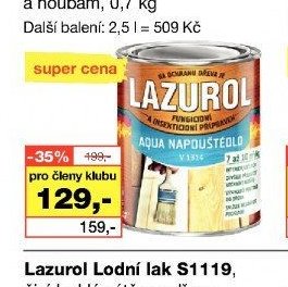 Lazurol Aqua Napouštědlo V1313