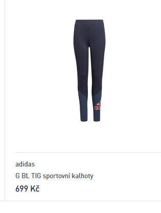 adidas G BL TIG sportovní kalhoty