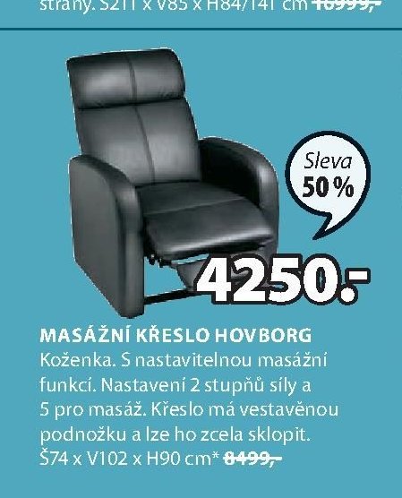 MASÁŽNÍ KŘESLO HOVBORG