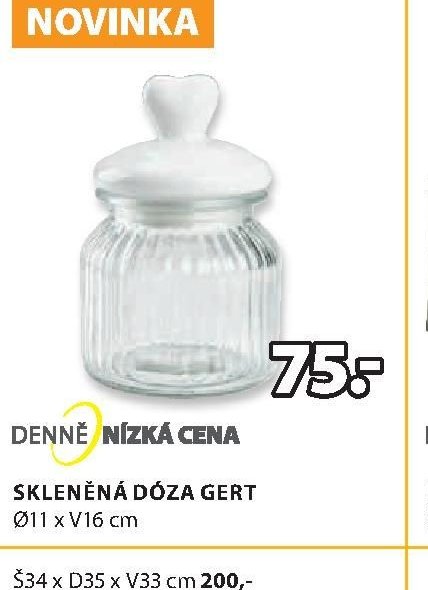SKLENĚNÁ DÓZA GERT